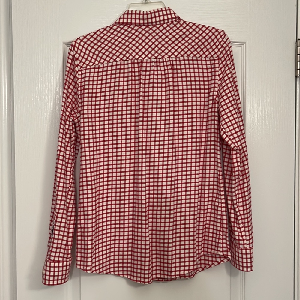 Lands End Plaid Cotton Button Shirt Size XS - Picture 2 of 9